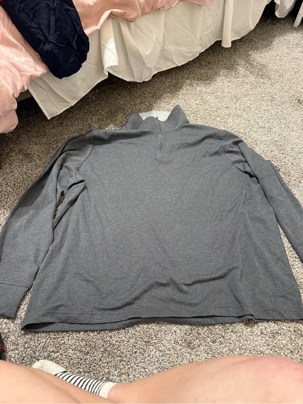 St. John’s Bay Gray Half-Zip Pullover
